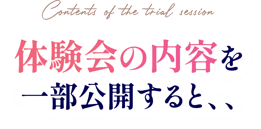 体験会の内容